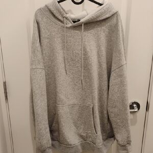 Lazypants Womens Light Gray Hoodie Sweater Cotton Blend Size Large